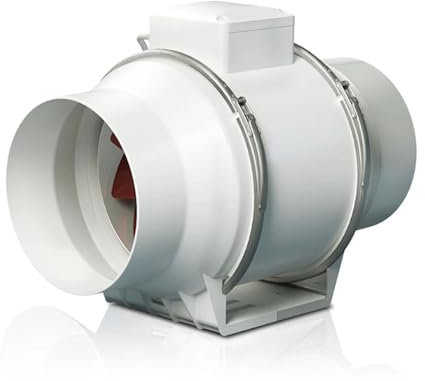 Ventilateur de ventilation en ligne Conduit For Ventilateur D'extraction Silencieux For Tente De Culture pour sous-sols, salles de bains, cuisines(12 inch 120w)