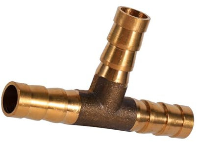 BOROCO-conector de Unión de Manguera de Combustible de 3 Vías, Pieza en T de Latón, para Tubería de Gas y Aceite de Aire Comprimido (8mm)