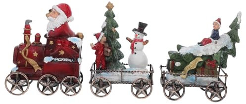FOMIYES 3stücke Weihnachtsdeko Zug Schmuck Aus Harz Für Tischdeko Und Fensterdekoration Set Für Weihnachtsfeiern Weihnachtszug-Dekorationen Für Haus Und Büro