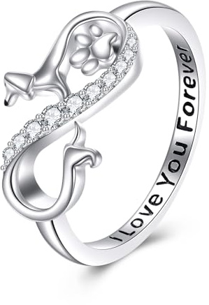 ONEFINITY Dachshund Ring 925 Sterling Silber Dachshund Hund Ring Weiner Hund Schmuck Geschenk für Damen