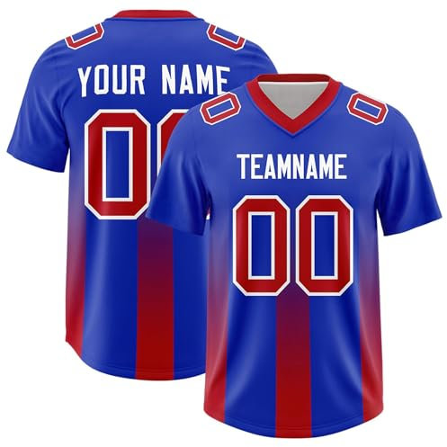 KONG JIMFAN Personalisiertes Baseball Trikot,Sporttrikot Individuell Bedruckt Namen Nummer & Logo,Individuelles Fußballtrikot Erwachsene/Kinder Unisex Trikot Tshirt Herren Sport(2-Red)