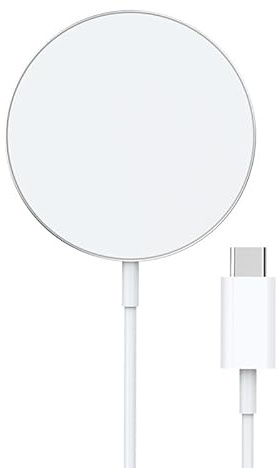 Cargador Magnético Inalámbrico, 15W de Potencia, Cables de Carga Electrónicos, Ideal para Teléfonos y Dispositivos Móviles con Salida de 2A