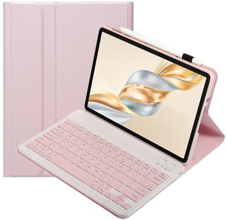 leleyo Cover per tastiera per Honor Pad X9a 11,5 con tastiera magnetica rimovibile QWERTY per Honor Pad X9a, Rosa