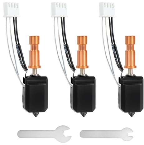 Keramik Hotend, 0.2MM 0.4MM 0.6MM Keramik Hotend für Kobra S1, Edelstahl Druckkopf Extruder Kit, Hot End gehärtete Düse mit 200K Thermistor(0.2+0.4+0.6mm)