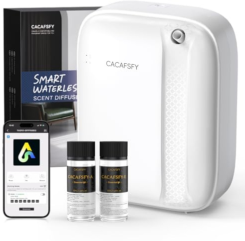 Waterless Essential Oil Diffuser,(2 * 50ml Fragrances Included) 3000 Sq.Ft Coverage 400 ml Large Capacity Hotel Scent Diffuser,Cold Air Tech, App & Button Control,Scent Diffusers for Home Large Room