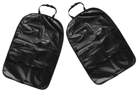 ULDIGI Protezione Per Schienale Auto 2 Pezzi Neri Impermeabili Tappetini Antiurto Per Sedili Posteriori Coprisedile Resistente Per Protezione Bambini Veicoli Famiglia