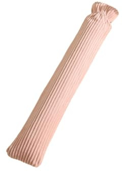 Lange Wärmflasche mit Bezug, 75cm Gummi Wärmflasche mit Deckel für Nacken, 2L Naturkautschuk Körperflasche Wärme und Kälteentlastung für Bauch Bein Rücken, Hot Water Bottle für Frauen Männer (Rosa)
