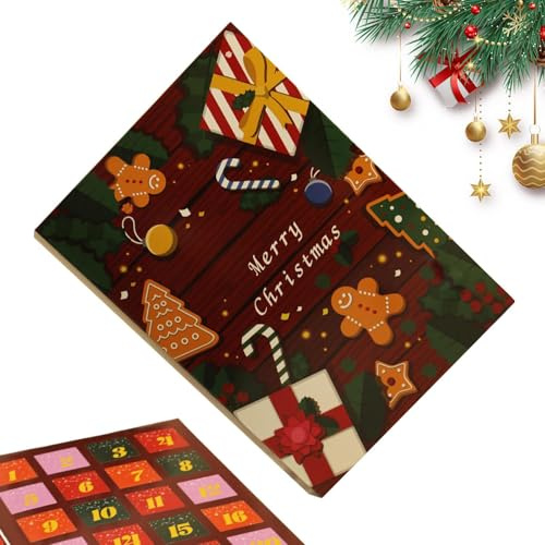 Penlimly Calendario 'Avvento Riempibile,24 Giorni Riutilizzabili da Riempire - Calendario Di Natale Per Bambini - per Compleanni San Ragazza Bambini Ragazzi Figlia Figlio