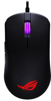 ASUS ROG Harpe Mini Core Souris de Jeu Filaire - USB Filaire, Petit Design Compact, droitier, 52 g, légère, 12 K DPI, approuvée par Les Pro, Configuration Web Gear Link, Support PC/Mac