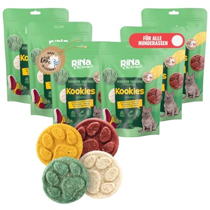 Funktionale Hundekuchen mit Pansen, Wildfleisch & Krill | für Training, Belohnung & Alltag | 6 × 180g 6er-Vorrat | Premium Hundeleckerli | Trainingsleckerli | RiNa's KOOKIES