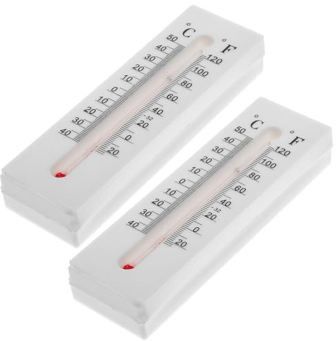DOITOOL 2 piezas Caja de Llaves Decorativa con Termómetro Exterior Caja Seguridad para Esconder Claves Jardín y Patio de Unidades Almacenamiento Oculto Resistente para Exteriores