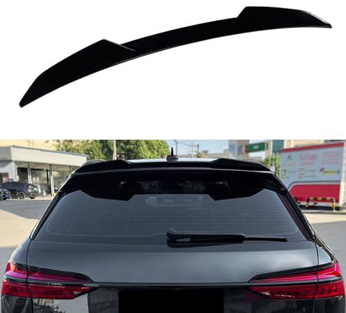 Kompatibel med Audi A6 C8 Avant Wagon Sline M4 Style 2019–2024, bil bakluckor bagageutrymme vingar läpp spoiler kroppssats tillbehör, glansig svart
