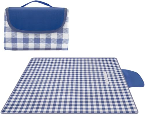 dzqad Tappetino Da Picnic - Telo Impermeabile E Antisabbia Con Manico | Tappeto Esterno Antisabbia 200x200cm con Maniglia,per Spiaggia Campeggio Relax in Giardino Festività