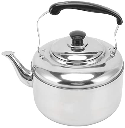 Riuulity Bouilloire à thé Antirouille de Grande capacité en Acier Inoxydable, Bouilloire Sifflante à Prise Confortable pour Cuisinière à Gaz pour Toute la Famille, Cuisinière à Induction