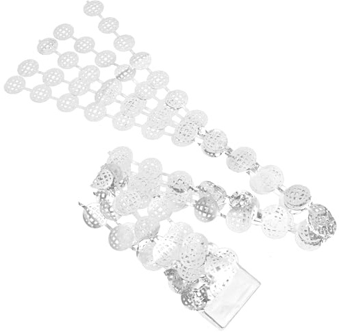 Operitacx Cortina de Flecos de Aluminio 1m X 2m para Decoración de Fiestas Disco, Fondo Bola de Discoteca Plateada, Suministros para Cumpleaños y Despedidas de Soltera