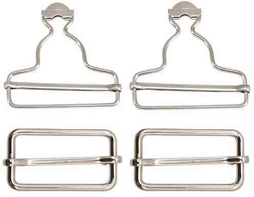 Trimming Shop 35 mm Metall-Latzhosenschnallen mit Schiebern - Clip-Verschlüsse für Overalls, Hosenträger, Handtaschen, Jacken, Kinderkleidung, Schürzenkleider, Näh- und Bastelprojekte