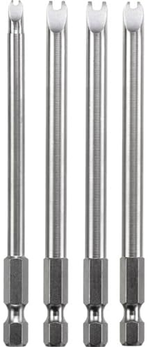 kwb Spanner Bit-Set - 4 pcs. 4, 6, 8, 10, 100 mm chacun, extra long 1/4 pouce selon ISO 1173 E 6.3