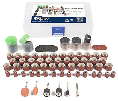 206Pcs Rotary Tool Accessories Kit 1/8 inch Shank Drill Hobby Tool Accessory Sanding Kit fits Multi Tool