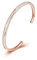 WINNICACA Fire Opal Cuff Bangle Bracelets Sterling Silver Rose Gold October Birthstone Jewellery for Women Girlfriend Valentine's Day Gifts