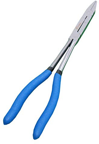 12-Inch Dual Pivot Pliers, 50Cr-V Industrial Quality Precision Tool, Extra Long Reach Compound Action Pliers (Flat Nose)