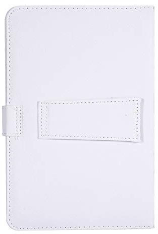 needlid Funda con Tapa, Teclado inalámbrico Bluetooth, Soporte Incorporado con Exterior Protector de Cuero PU de Primera Calidad para teléfonos móviles con Bluetooth de 4.5-6.8in(White)