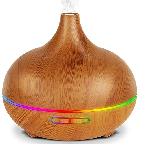Aroma Diffuser für Ätherische Öle, 550ml Duft Diffusor BPA-Frei Aromatherapie Luftbefeuchter mit 4 Einstellung des Timers für Zuhause, Büro