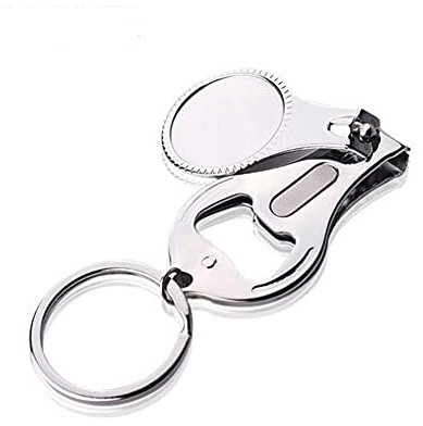 ARFUKA Bottle Opener Keyring Zinc Alloy Beer Opener Keychain Beverage Bottle Opener Key Chain with Nail Clipper, Women Men Gift for Christmas and Birthday