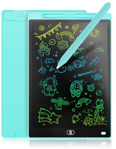 Genialba LCD Schreibtafel 10 Zoll, Buntes LCD Schreibtablett, Geschenk für Kinder, LCD Writing Tablet, Elektronischer Tablette, Grafiktablett für Kinderspiele 2 3 4 5 6 7 Jahre Jungen Mädchen (Blau)