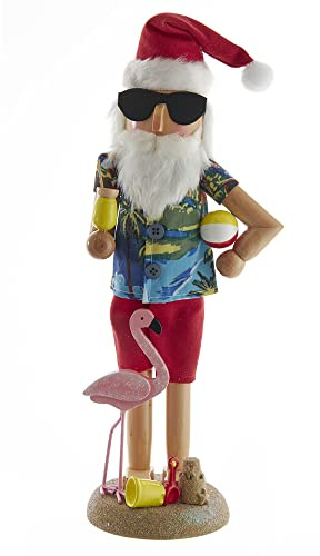 Kurt S. Adler Schiaccianoci a Forma di Babbo Natale, Tessuto Legno, Multicolore, 15.5-inch