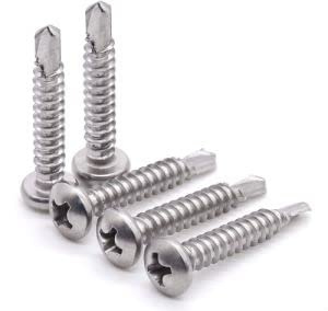 Glvaner Lot de 30 vis auto-foreuses à tête cylindrique M4,8 x 50 mm - Vis à tôle en acier inoxydable 410 - Vis auto-taraudeuses avec queue d'aronde