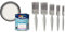 Dulux 500001 Easycare Bathroom Soft Sheen Emulsion Paint For Walls And Ceilings - Pure Brilliant White 1L and Harris Essentials Walls & Ceilings Paint Brush Set | Pack of 5 | 0.5, 1, 1.5, 2