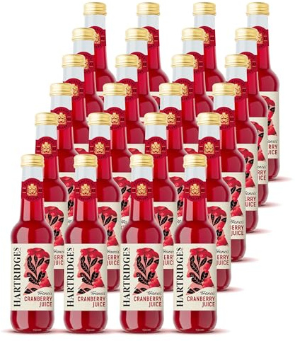 Hartridges Cranberry Juice 275ml Glass Bottles - Pack of 24