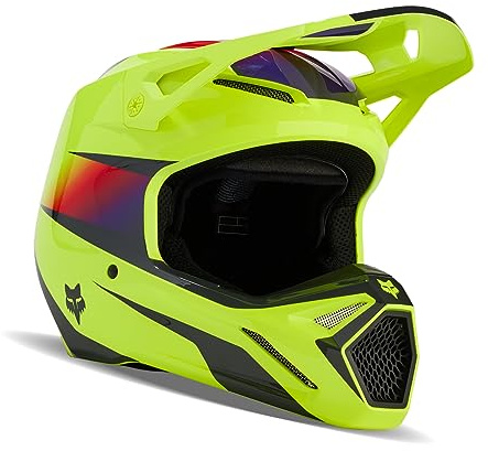 Fox Racing Unisex V1 Motocross Dirt Bike Helmet, Yellow, XX-Large