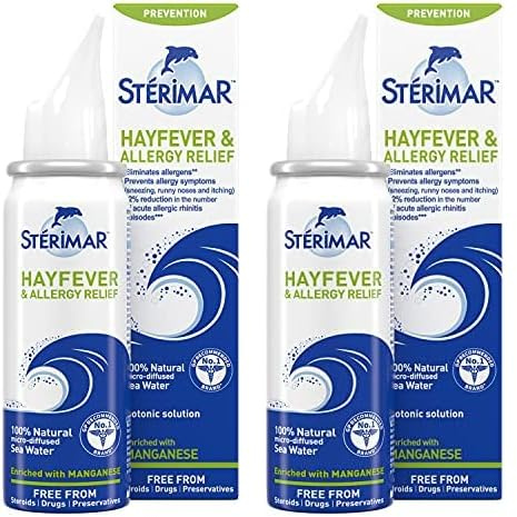 Sterimar Hayfever and Allergy Relief Water Based Nasal Spray, 50ml (Pack of 2)
