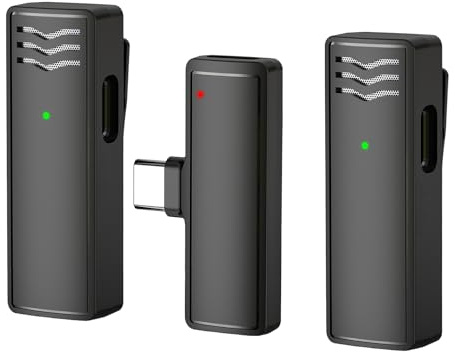 Lavalier Mikrofon Kabellos für Handys und Tablets,Plug-Play Lavalier Microphone Wireless Ansteckmikrofon,Rauschunterdrückung/Stummschaltung,für Live,Videoaufzeichnung,YouTube,Vlog,TikTok (Lighting)