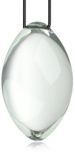 Glass Anal Plugs with Drawstring Egg-Shaped Crystal Butt Plug Prostate Massager for Women Men Couple Sex Factory (L)