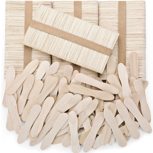 YXHZVON 200 Stück 9,4 cm Langer Einweg-Eislöffel aus Holz, Umweltfreundliches Hölzerne Eislöffel, Biologisch Abbaubares für Partyveranstaltungen und Hochzeiten