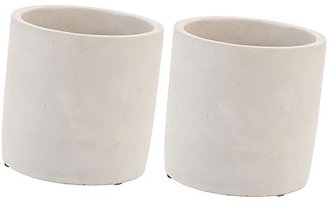 PHENOFICE 2stücke Blumentopf Zement Sukkulenten Topf Mit Abflussloch Für Zuhause Garten Tisch Pflanzbehälter Bonsai Topf