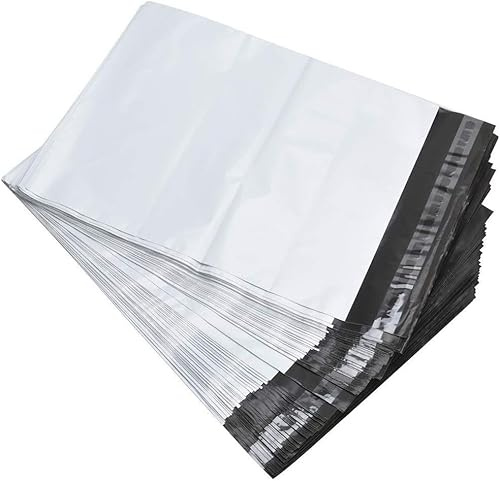 100 Stück 254x330mm 10'' x 13'' Versandbeutel Plastik Versandtaschen, Professionelle Versandtaschen aus Plastik mit blickdichtem Selbstklebeverschluss Paket Bag Kunststoff Mailing Taschen