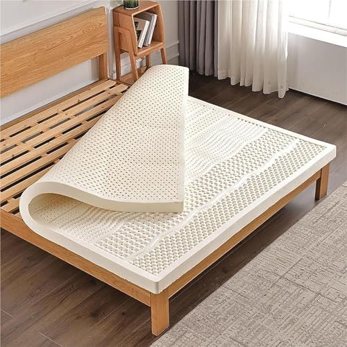 KUGGKKTP Matratzenauflage aus Naturlatex, waschbare Matratze aus Naturlatex, importierte Matratze aus reinem Naturkautschuk, verdickt, für den Heim- und Schlafsaal (7,5 cm, 140 x 200 cm)