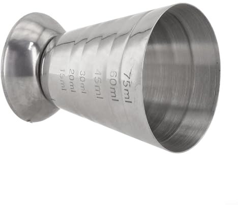 Verre doseur à cocktail en acier inoxydable - Capacité de 75 ml - Pour fêtes, camping, barbecue