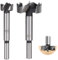 VZU 2PCS 20mm 40mm Forstner Bit, High Carbon Steel Multi-Tooth Woodworking Tools, Forstner Drill Bit for Wood, Round Shank Drill, Woodworking Hinge Cutter Hinge Drill Bit