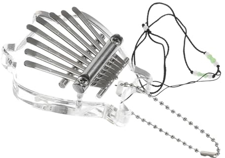 Toddmomy Transparentes Daumenklavier Mini-kristall-fingerinstrument für Anfänger Tragbares Musikinstrument Handklavier Afrikanische Harfe Zubehör