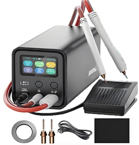 ErShangMao Poste À Souder par Points Robuste 10 KW pour Batteries Et Métaux : Technologie Supercondensateur, Mode De Soudage 3 en 1, Stylo De Soudage par Points Wp110/Wp120 De 40 Cm Inclus.