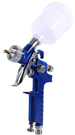 Wakects HVLP Mini Pistola de Pulverización de Pintura de Aire, Herramientas Neumáticas de Baja Presión de 0.8 Mm de 0,8 Mm de 100 Ml con 3 Perillas Ajustables para Agujas y Boquillas de Acero
