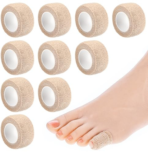 10 Pcs Broken Big Toe Little Toenail Protectors Women Men, Toe Guards for Feet Sleeve, Toes Cushions for Pain Relief, Runners Big Toes Caps Covers Bandage