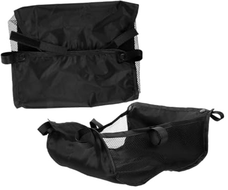 BESTonZON Kinderwagen Netztasche Einfache Demontage aus Oxford Stoff 2 Stück Große Kapazität und Einkaufskorb für Essentials Am Kinderwagen