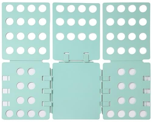 Heanvmyss Laundry Folding Board Clothes,T-Shirt,Zusammenleghilfe,Hemdenfaltbrett Kunststoff,T-Shirt Organizer für Kinder und Erwachsen (grün)