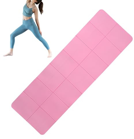 Tappetino da yoga pieghevole | 72 x 24 pollici di spessore, tappetino fitness per donne, yoga, allenamento, pilates, viaggi, casa, palestra, pisolino all'aperto durante l'allenamento in qualsiasi