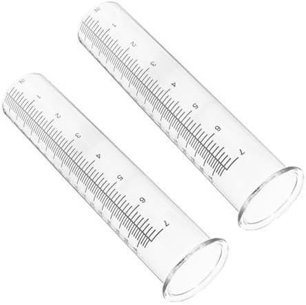 Lurrose 2 pièces Lot de Tubes Pluviomètre Plastique Transparents Remplacement pour Mesure Pluie Jardin Lecture Facile avec Échelle Visible Compact et Portable pour Extérieur